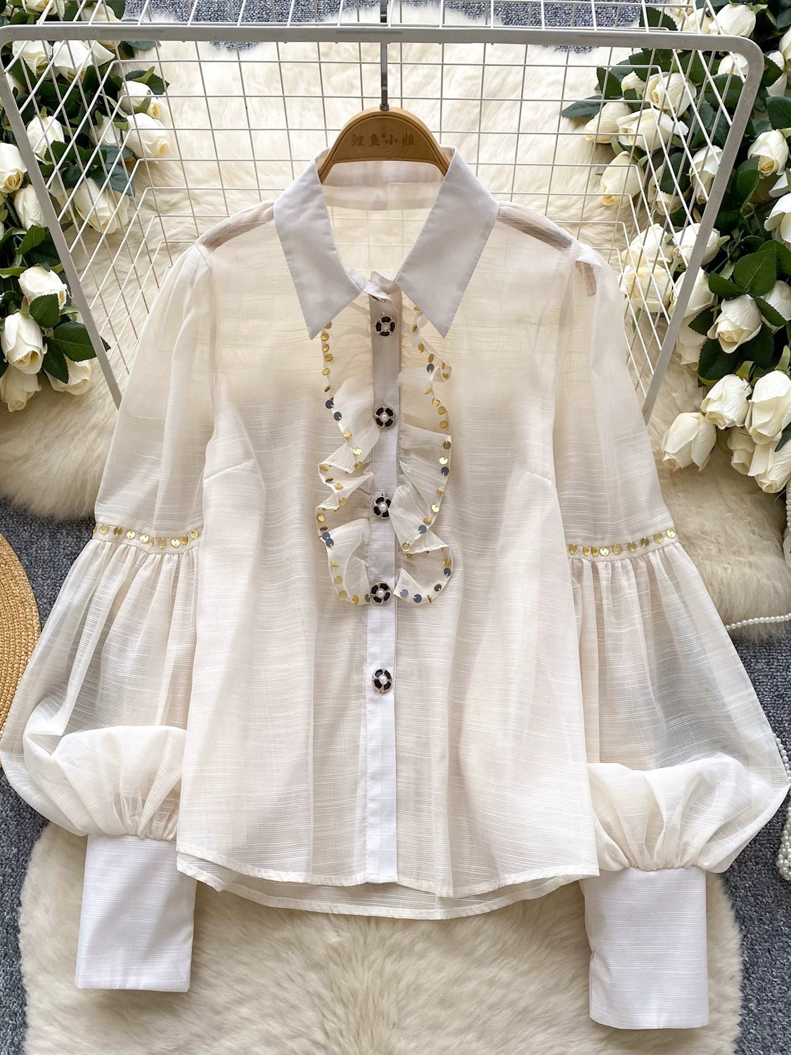 Crushing hearts Korean blouse BE377 images